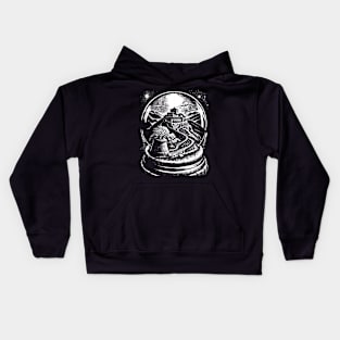 The Great Wall of China in a snow globe Kids Hoodie